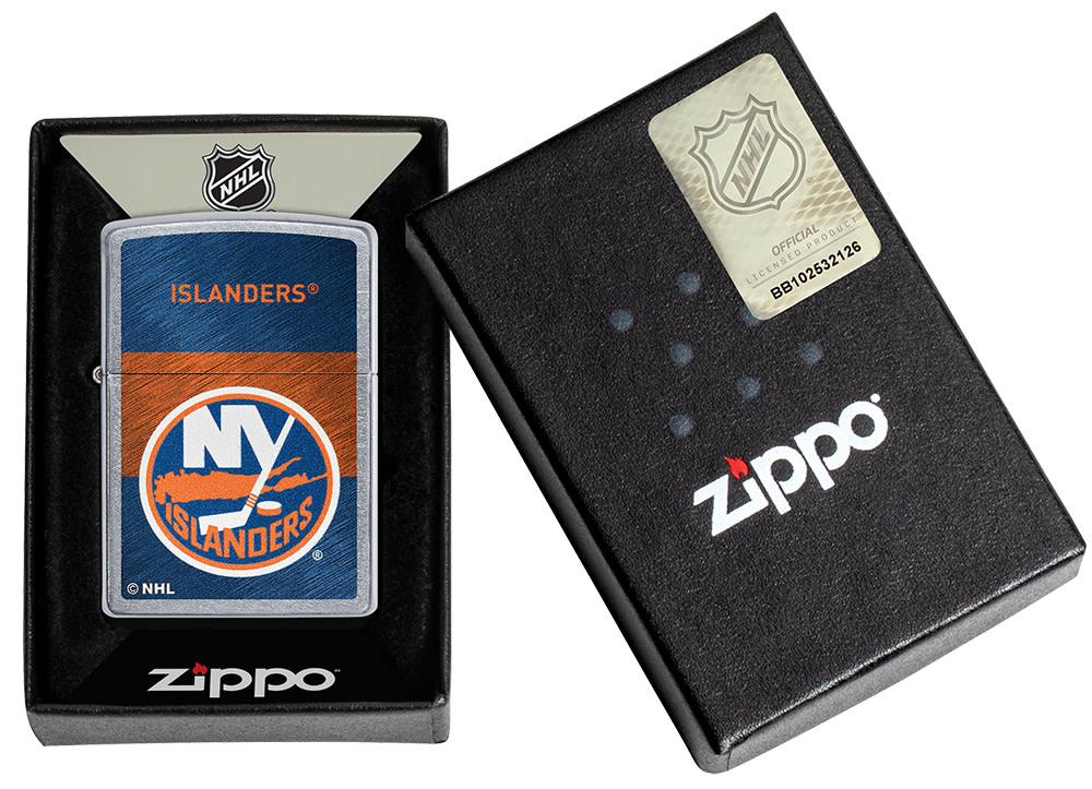 NHL® New York Islanders Street Chrome™ Windproof Lighter in its packaging