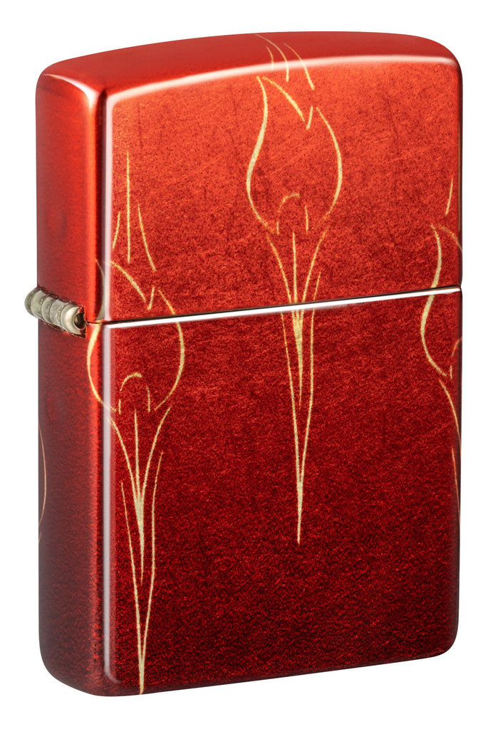 Front shot of Ombre Zippo Flames 540 Fusion Windproof Lighter standing at a 3/4 angle.