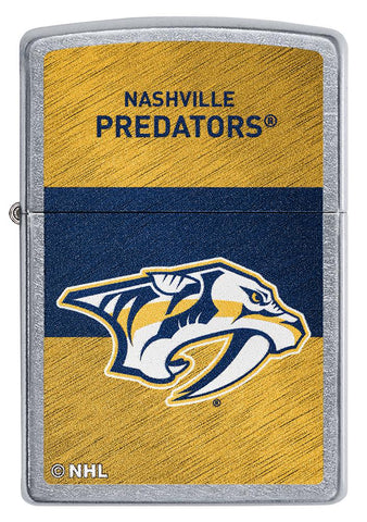 Front of NHL® Nashville Predators Street Chrome™ Windproof Lighter