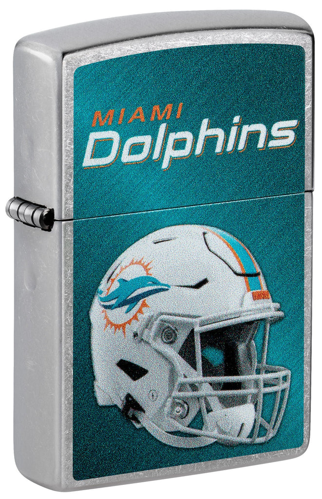 Zippo NFL Miami Dolphins Helmet Street Chrome Windproof Lighter