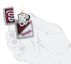 MLB™ Washington Nationals™ Street Chrome™ Windproof Lighter lit in hand.