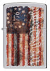 Front shot of Americana Design High Polish Chrome Windproof Lighter.