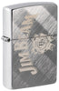 Front shot of Jim Beam® Logo Diagonal Weave Windproof Lighter standing at a 3/4 angle