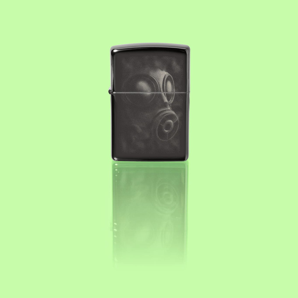 Zippo Gas Mask Design, High Polish Black Lighter #48588 – Benhalex