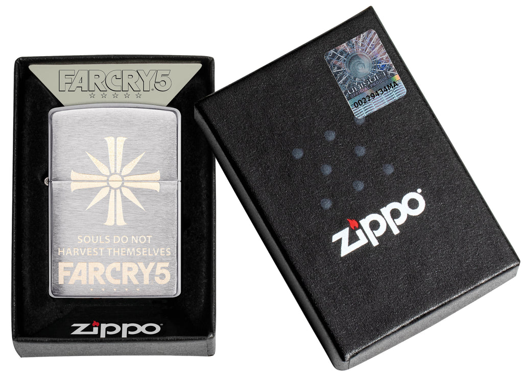 Far Cry 5 Eden's Gate Windproof Lighter in its packaging