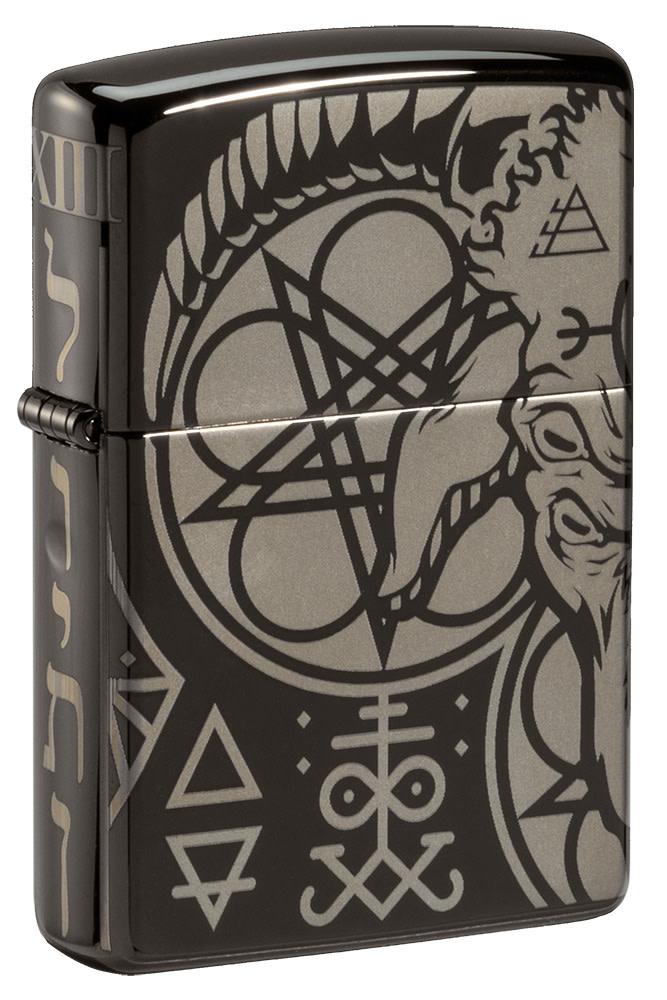 pålidelighed komme ud for Rådne Occult Design High Polish Black Windproof Lighter | Zippo USA