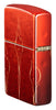 Ombre Zippo Flames 540 Fusion Windproof Lighter standing at an angle, showing the back and hinge side of the lighter.