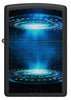 Front view of Zippo Black Light UFO Flame Design Black Matte Windproof Lighter.