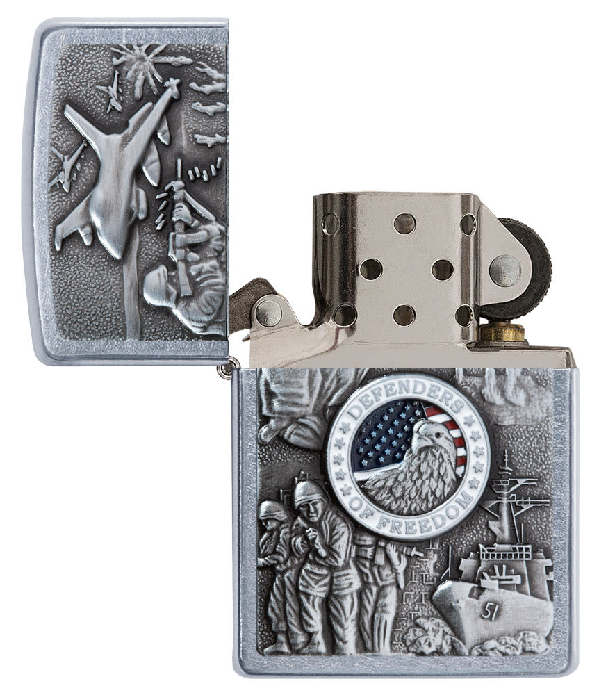 Joined Forces Military Emblem Chrome Lighter | Zippo USA