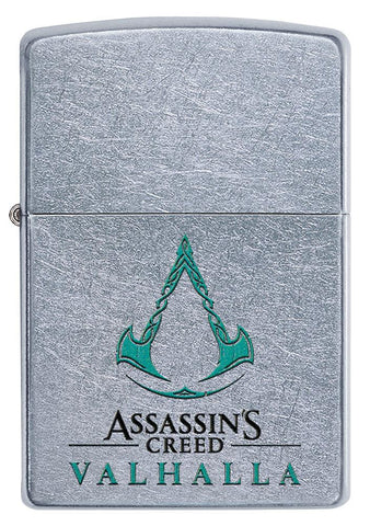 Assassin's Creed Valhalla pocket lighter closed showing the front of the lighter
