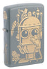 Front shot of Robot Design Flat Gret Windproof Lighter standing at a 3/4 angle