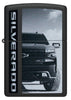 Front shot of Chevy Silverado Truck Black Matte Windproof Lighter.