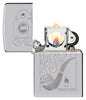 40th Anniversary Pipe Lighter Collectible - Pipe Design with its lid open and lit.