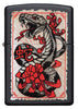 Front of Snake Tattoo Black Matte Windproof Lighter