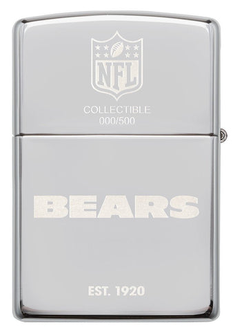 Back of NFL Chicago Bears Deep Carve Collectible Windproof Lighter