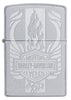 Front view of Harley-Davidson® Luster Etch Satin Chrome Windproof Lighter.